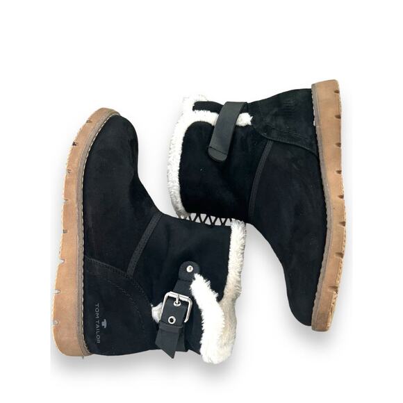 Tom Tailor Ankle Boots Womens Black Suede Fleece Lined Size 39 EU Size 8 US - Picture 5 of 10